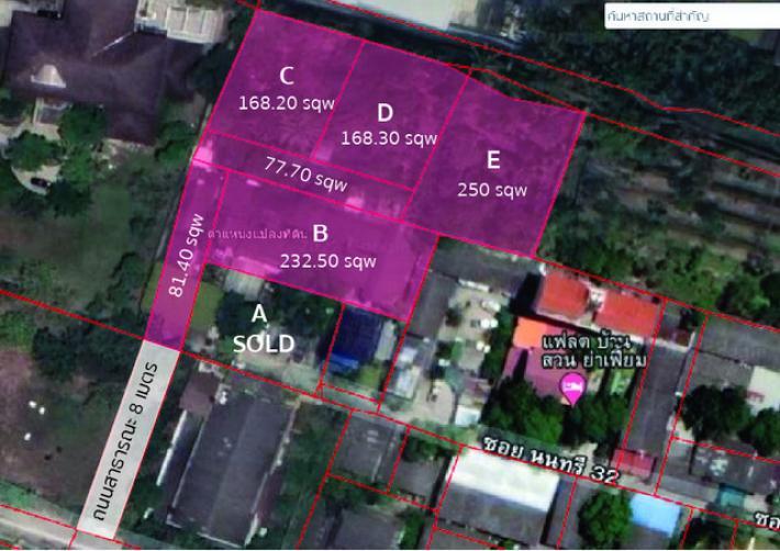   ที่ดิน ที่ดินพระราม 3  168 Square Wah 0 Ngan 0 ไร่ 42000000 THB ใกล้ ธนาคารกรุงศรีสำนักงานใหญ่ NICE!